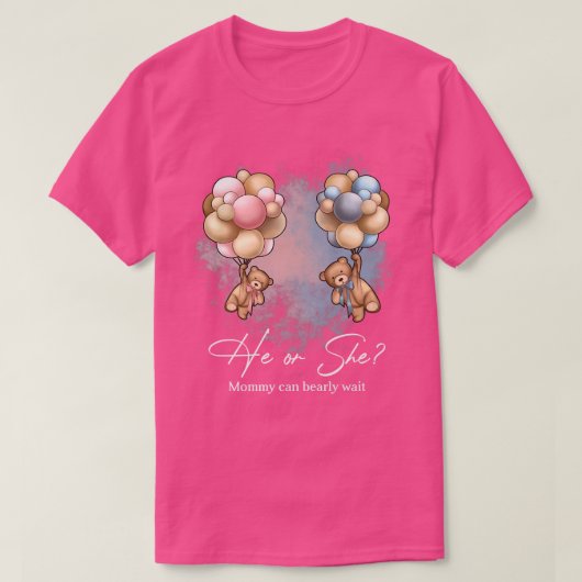 Beren ballonnen die mama kan afwachten t-shirt (Design voorkant)