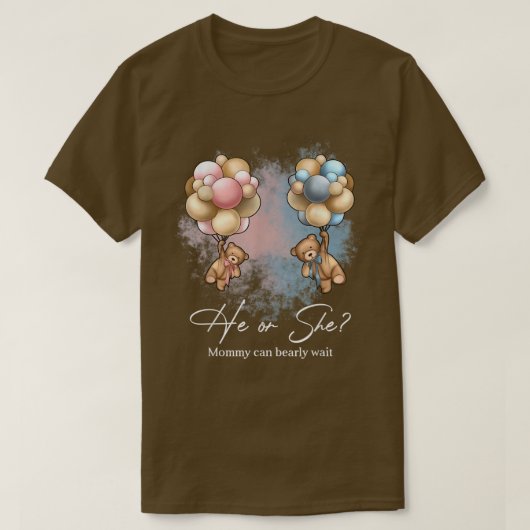 Beren ballonnen die mama kan afwachten t-shirt (Design voorkant)