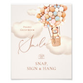 Beren ballonnen FotoGuestbook Magnetisch Onderteke Foto Afdruk (Voorkant)