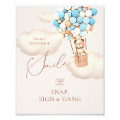 Beren ballonnen FotoGuestbook Magnetisch Onderteke Foto Afdruk (Voorkant)