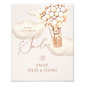 Beren ballonnen FotoGuestbook Magnetisch Onderteke Foto Afdruk (Voorkant)