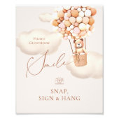 Beren ballonnen FotoGuestbook Magnetisch Onderteke Foto Afdruk (Voorkant)