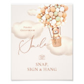 Beren ballonnen FotoGuestbook Magnetisch Onderteke Foto Afdruk (Voorkant)