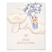 Beren ballonnen FotoGuestbook Magnetisch Onderteke Foto Afdruk (Voorkant)