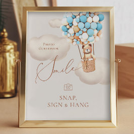 Beren ballonnen FotoGuestbook Magnetisch Onderteke Foto Afdruk