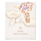 Beren ballonnen FotoGuestbook Magnetisch Onderteke Foto Afdruk (Voorkant)