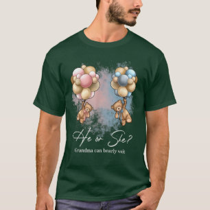 Beren ballonnen Grandma Can Barly Wait Gender Reve T-shirt