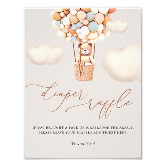 Beren ballonnen luidere rotatiesymbool foto afdruk (Voorkant)