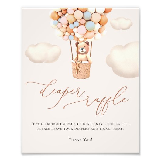 Beren ballonnen luidere rotatiesymbool foto afdruk (Voorkant)