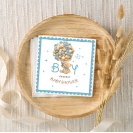 Beren ballonnen Modern Schattige Blauw Baby Jongen Servet