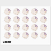 Beren ballonnen Schattige Roze Baby shower Classic Ronde Sticker (Vel)