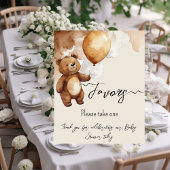 Beren ballonnen wachten bijna Baby shower gunsten Poster