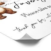 Beren ballonnen wachten bijna Baby shower gunsten Poster (Hoek)