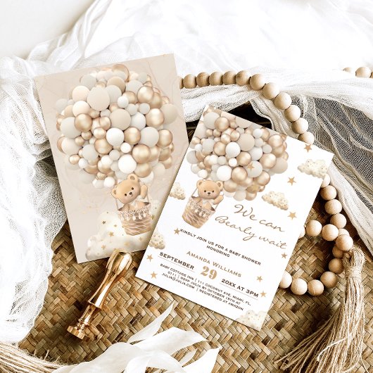 Beren ballonnen wachten bijna op neutraal Baby sho Kaart