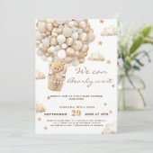 Beren ballonnen wachten bijna op neutraal Baby sho Kaart (Staand voorkant)