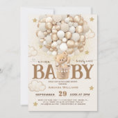 Beren ballonnen wachten bijna Schattige Boho Baby Kaart (Voorkant)