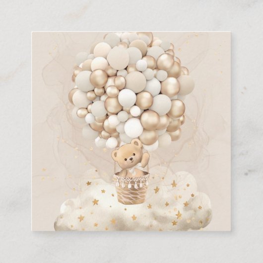 Beren ballonnen wit beige luier loof informatiekaartje (Achterkant)