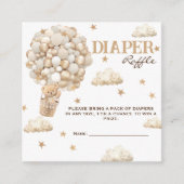 Beren ballonnen wit beige luier loof informatiekaartje (Voorkant)