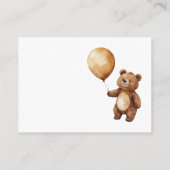 Beren ballonnen wolken Baby showers luier rafel Informatiekaartje (Achterkant)