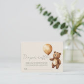Beren ballonnen wolken Baby showers luier rafel Informatiekaartje (Staand voorkant)