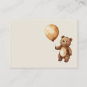 Beren ballonnen wolken Baby showers luier rafel Informatiekaartje (Achterkant)