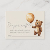 Beren ballonnen wolken Baby showers luier rafel Informatiekaartje (Voorkant)