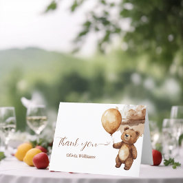 Beren ballonnen wolken nauwelijks wachten Baby sho Bedankkaart