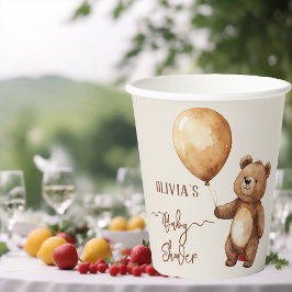 Beren ballonnen wolken wachten Baby shower Barly Papieren Bekers