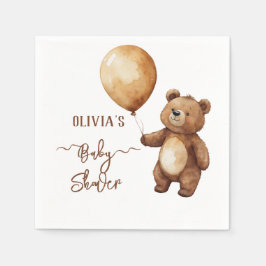 Beren ballonnen wolken wachten Baby shower Barly Servet