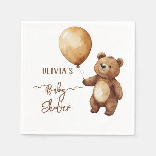 Beren ballonnen wolken wachten Baby shower Barly Servet