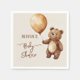 Beren ballonnen wolken wachten Baby shower Barly Servet