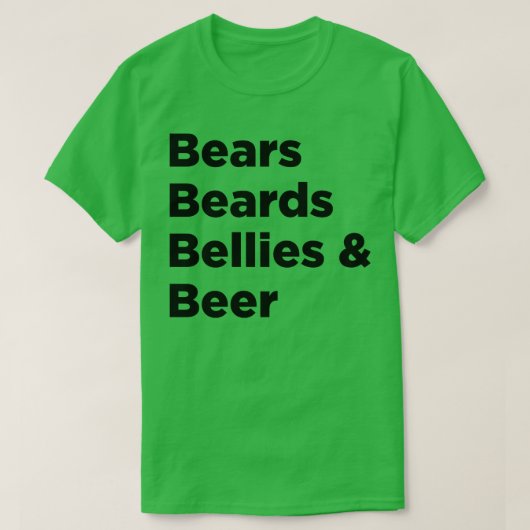 Beren Beards Bellies Beer T-shirt (Design voorkant)
