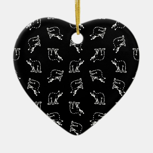 Beren  Beer Kunstdieren afdrukken Patroon Keramisch Ornament (Voorkant)