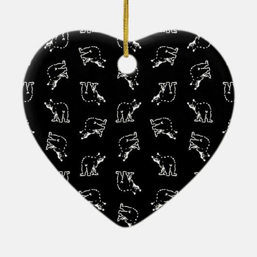 Beren  Beer Kunstdieren afdrukken Patroon Keramisch Ornament (Achterkant)