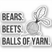 Beren Beets Balls of Yarn - Sticker (Voorkant)