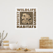 Beren - Beschermen van de habitat van wilde dieren Poster (Keuken)