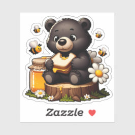 Beren, bijen en honing sticker