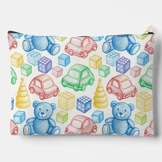 Beren Blokken en Auto's Etui (Achterkant)