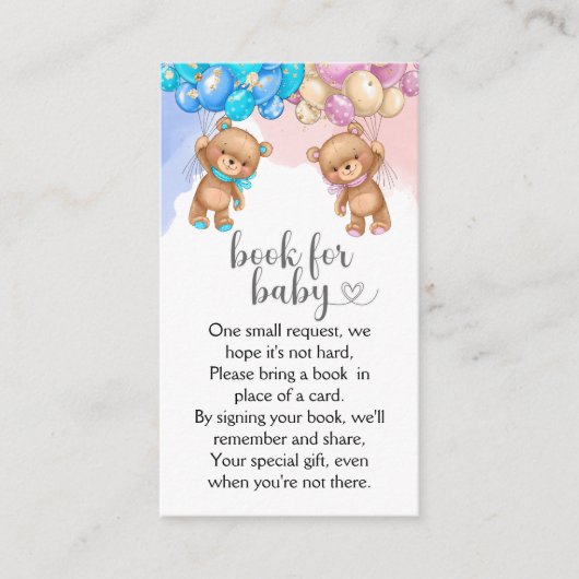 Beren boeken voor Baby Informatiekaartje (Voorkant)