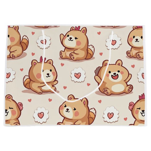 beren boodschappentas groot cadeauzakje (Voorkant)