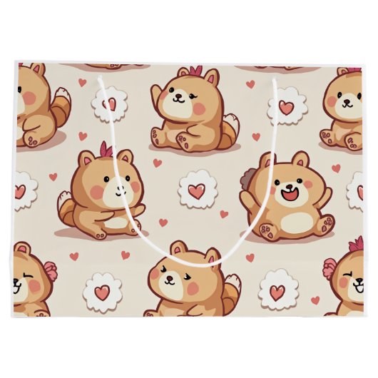 beren boodschappentas groot cadeauzakje (Achterkant)