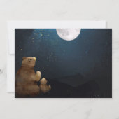 Beren boven het maan Baby shower Kaart (Achterkant)