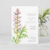 Beren broek Acanthus mollis waterverf bruiloft Kaart (Staand voorkant)