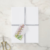 Beren broek roze bloem waterverf geschenk label cadeaulabel (Met Touw)