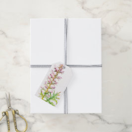 Beren broek roze bloem waterverf geschenk label cadeaulabel
