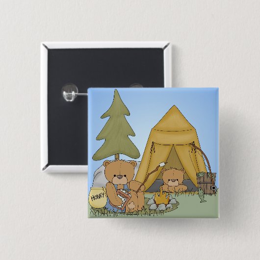 Beren Camping Button (Voorkant /achterkant)