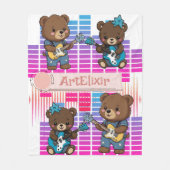 Beren Creëer muziek Fleece Deken (Voorkant)