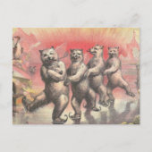 Beren dansen briefkaart (Voorkant)