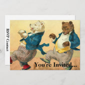 Beren dansen kaart (Voorkant / Achterkant)