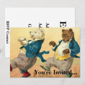 Beren dansen kaart (Voorkant / Achterkant)